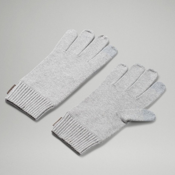 Lululemon Men’s Cold Pursuit Merino Wool Tech Gloves Grey Large XL NWT - Picture 1 of 6